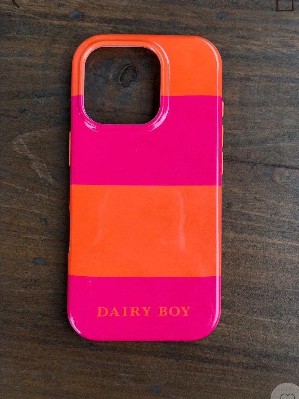 Dairy Boy Bold Pink & Orange Stripe Phone Case